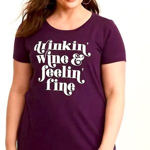 Purple torrid drinking wine tee